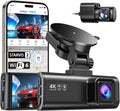 4K Front and 1080P Rear Dual Dash Cam with STARVIS 2 Sensor, 5.8GHz WiFi, GPS, and Night Vision