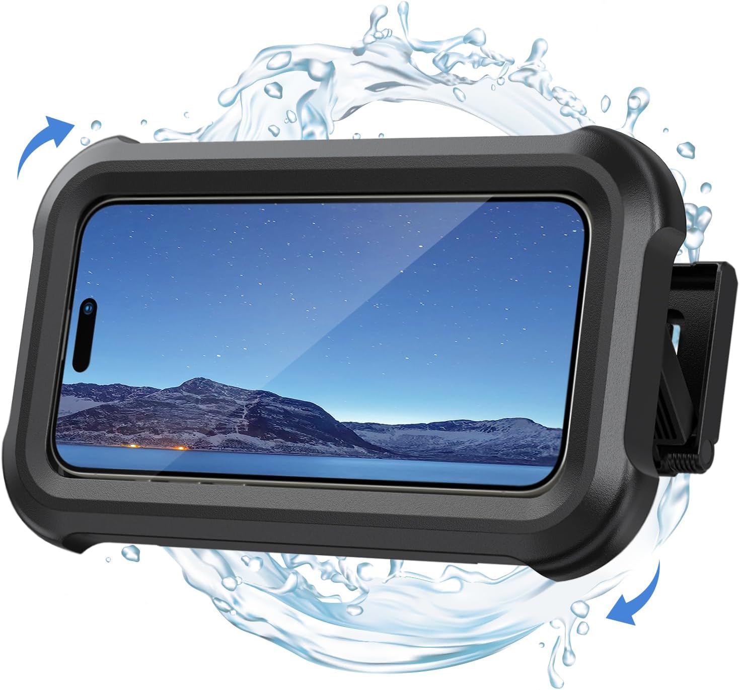 Waterproof Shower Phone Holder - 480° Rotatable Adjustable Wall Mount for 4-7" Devices