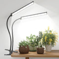 GooingTop LED Grow Light,6000K Full Spectrum Clip Plant Growing Lamp with White Red LEDs for Indoor Plants,5-Level Dimmable,Auto On Off Timing 4 8 12Hrs