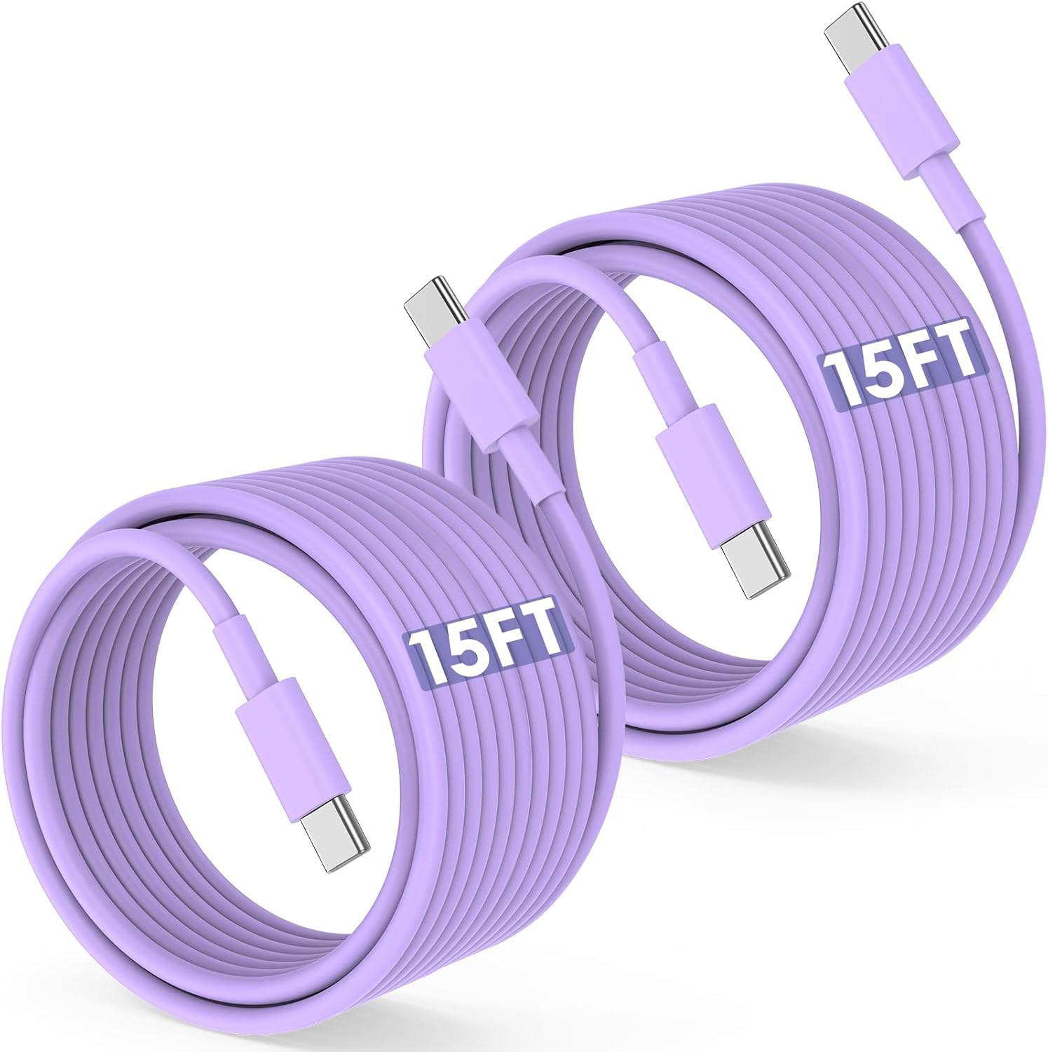 Long USB C to USB C Cable 15FT for iPhone 17 16 15 Pro Max,60W Fast Charging Type C to Type C Charger Cord for iPhone 17 16 15/16 15 Plus/17 Air/17 16 15 Pro, iPad Pro/Air,MacBook,Galaxy S25-Red