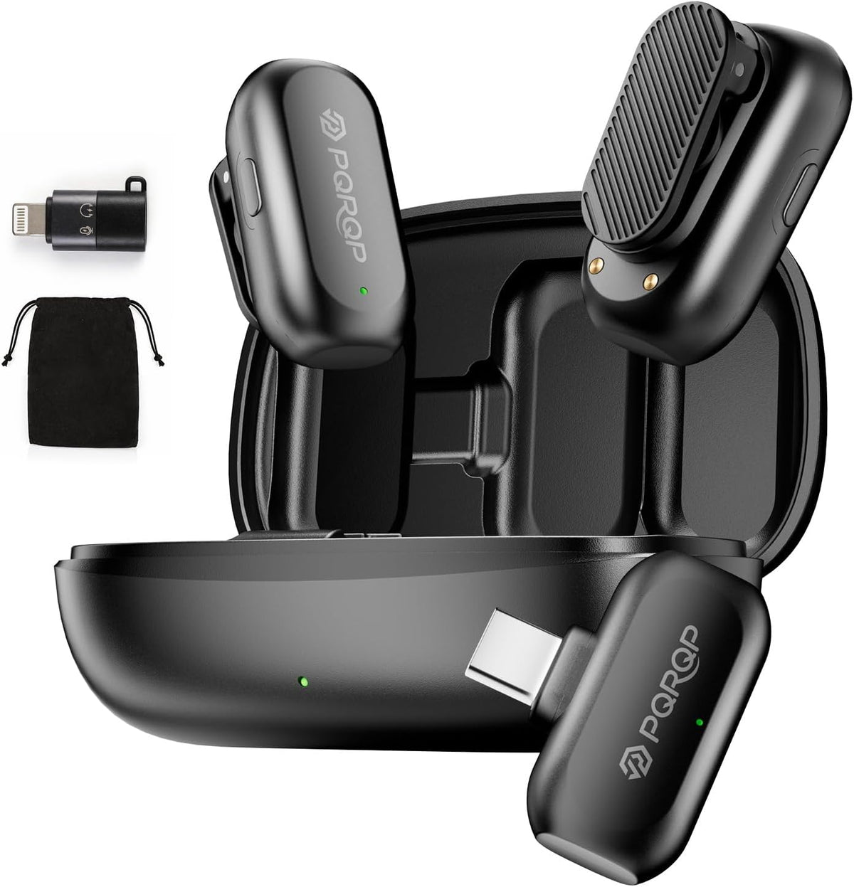 3-in-1 Professional Wireless Lavalier Microphone for Smartphones, Cameras, and Laptops - Crystal Clear Sound