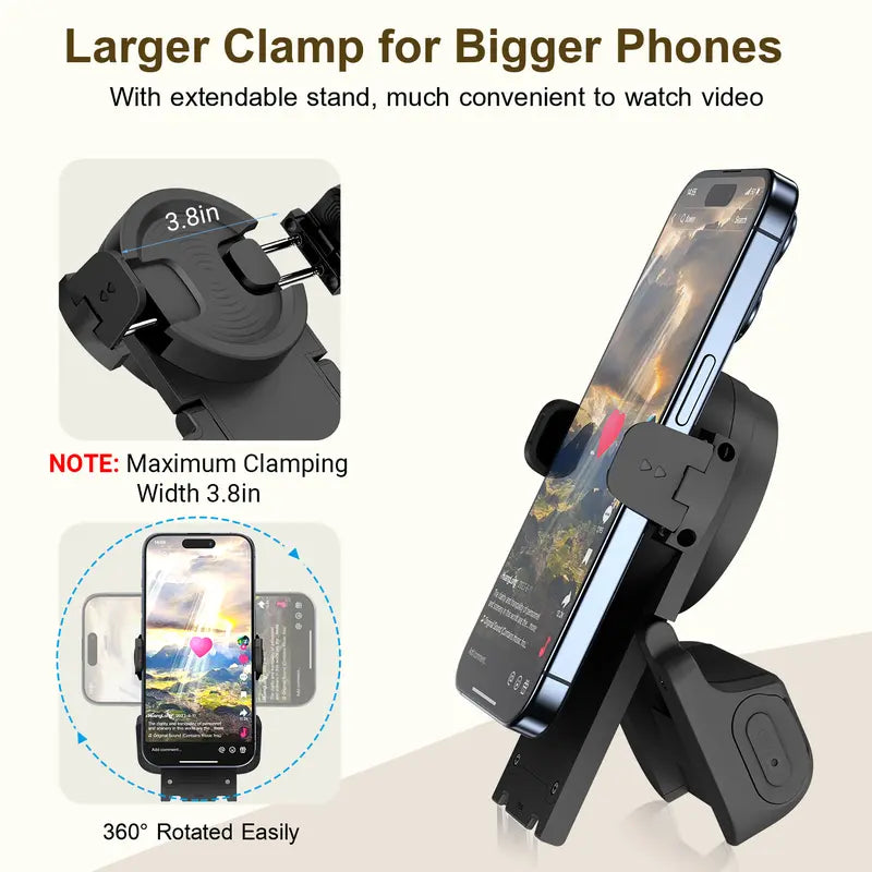 Remote Control for Short-Form Video Scrolling with Smartphone Holder Stand, Wireless Page Turner and Camera Shutter
