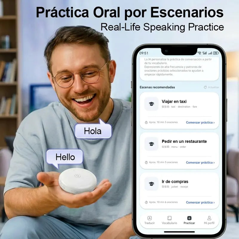Portable Wireless AI Language Translator Pen - 165-Language Support & Accent Adaptation