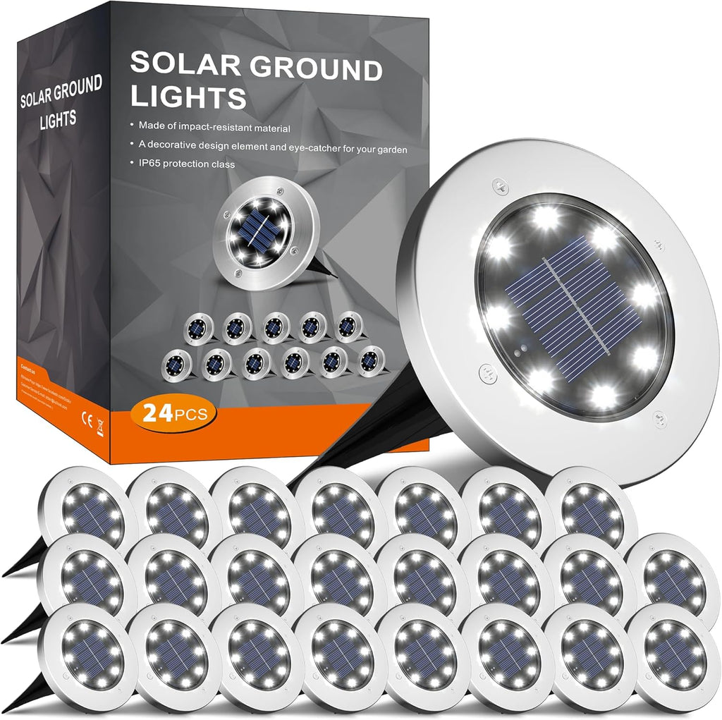 4 Pack Solar Outdoor Lights Waterproof, Garden Landscape Lighting for Lawn Yard Deck Driveway