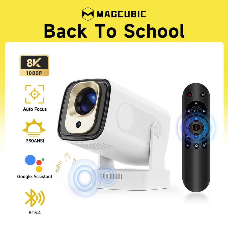 Auto Focus Native 1080P Projector, 330ANSI 8K Decode Smart Home Cinema with WiFi 6 & BT 5.4