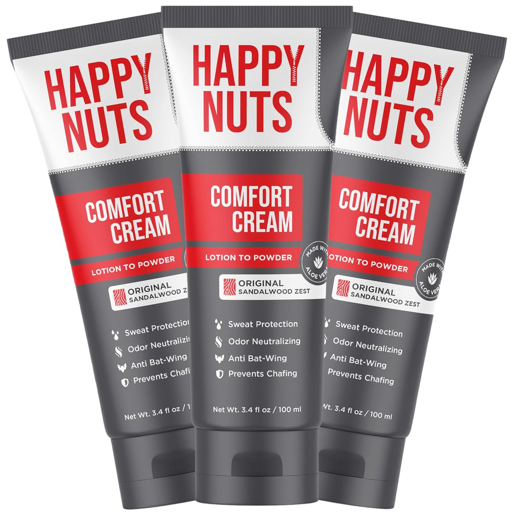 Men's Anti-Chafing Deodorant Cream: Aluminum-Free Formula with Lotion-to-Powder Technology | Odor & Sweat Defense