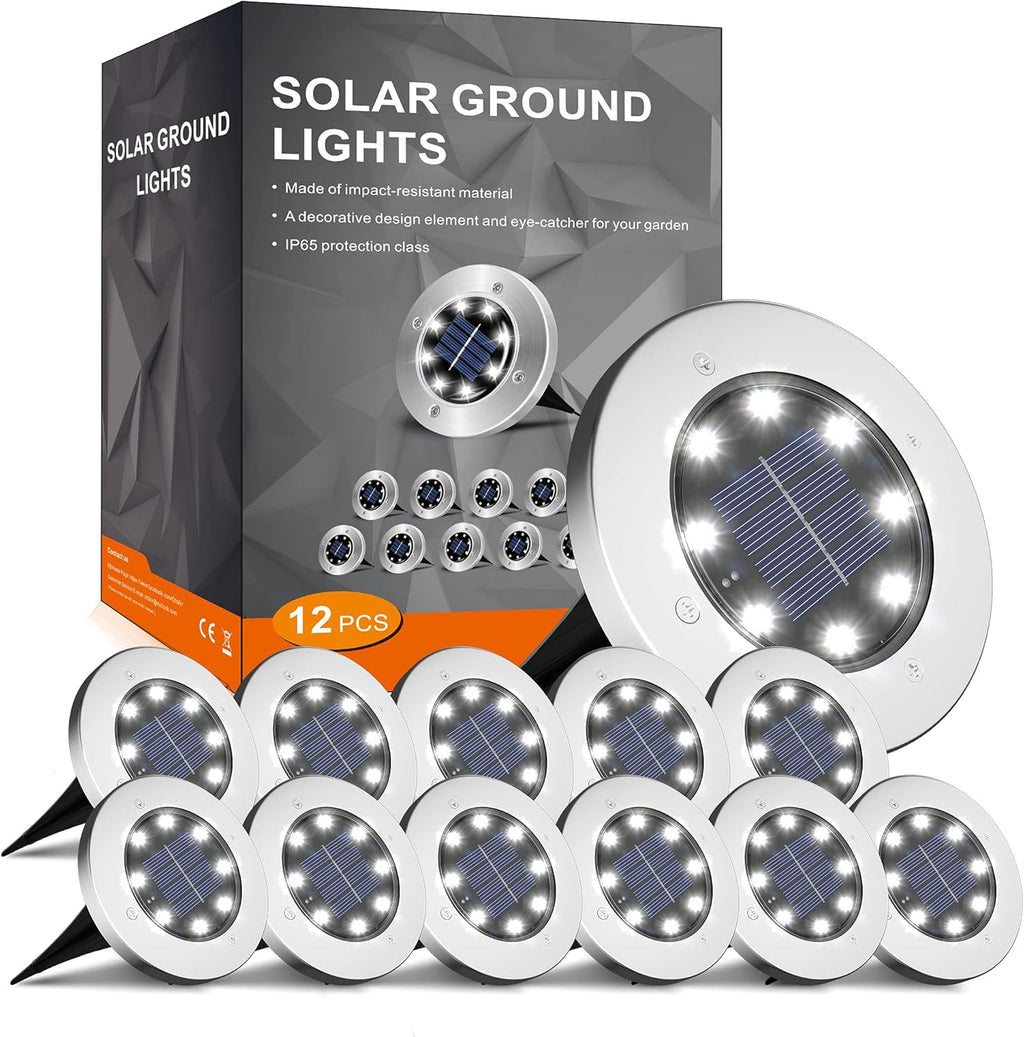 4 Pack Solar Outdoor Lights Waterproof, Garden Landscape Lighting for Lawn Yard Deck Driveway
