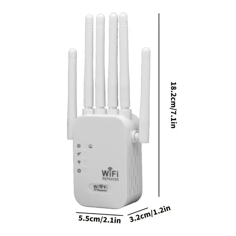 1200Mbps Dual Band Wi-Fi Extender - 5GHz/2.4GHz Repeater with 4 Antennas