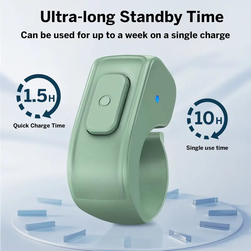 Wireless Page Turner Ring for E-Readers and Tablets with Storage Bag - Hands-Free Remote Control