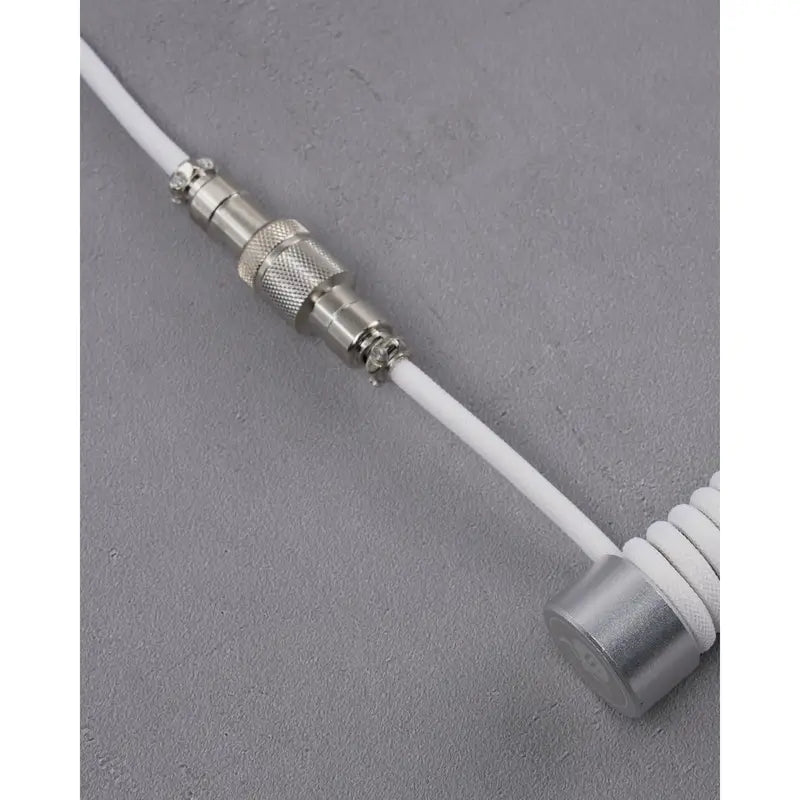 Coiled Aviator USB Cable - TPU+EVA Mesh, Spiral Structure for Mechanical Keyboards