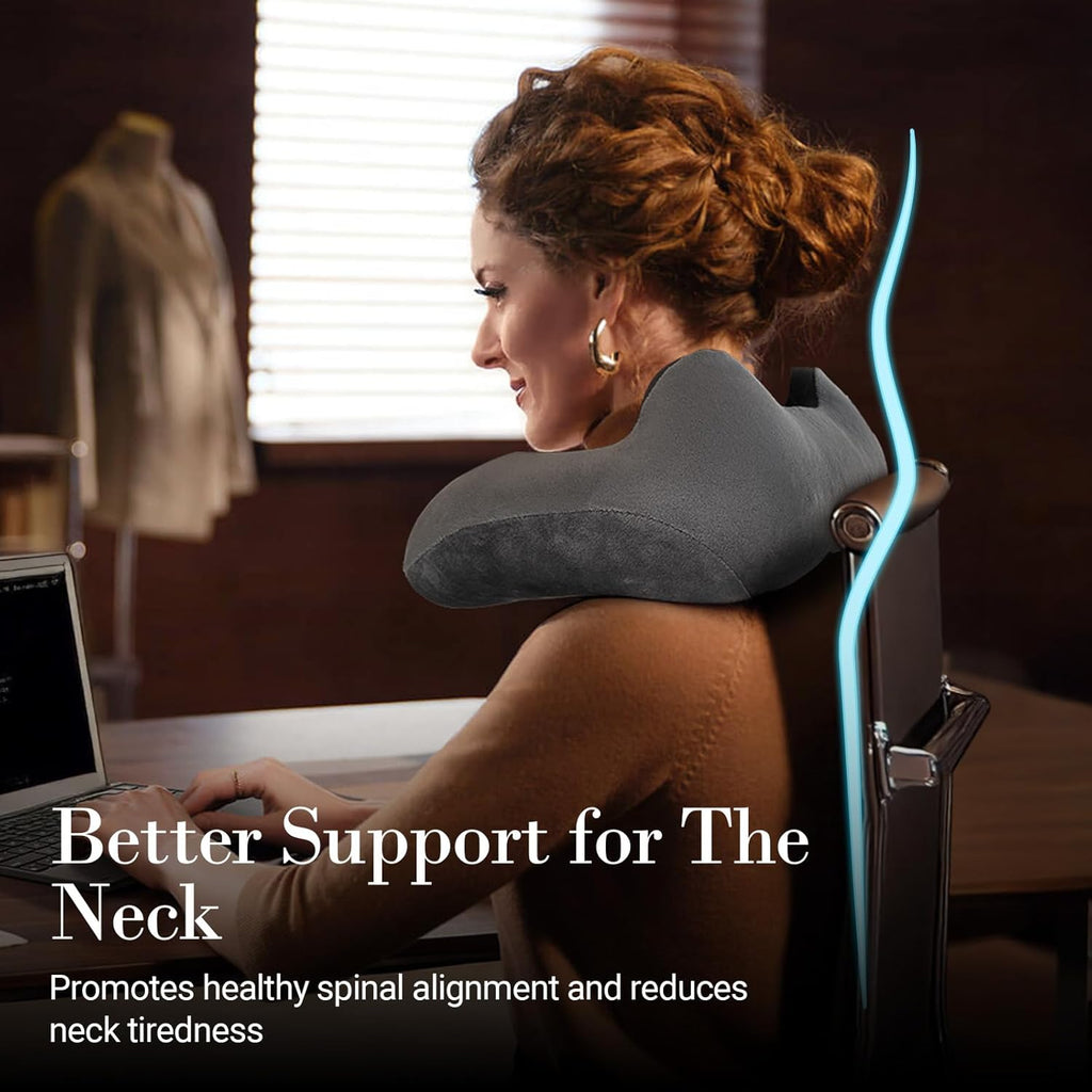 Neck Massager Pillow with Heat - FSA Eligible HSA [2025 Upgraded] - Portable Shiatsu Neck Massager for Pain Relief Deep Tissue - Heated Pillow for Travel, Office & Home, Idea for Her