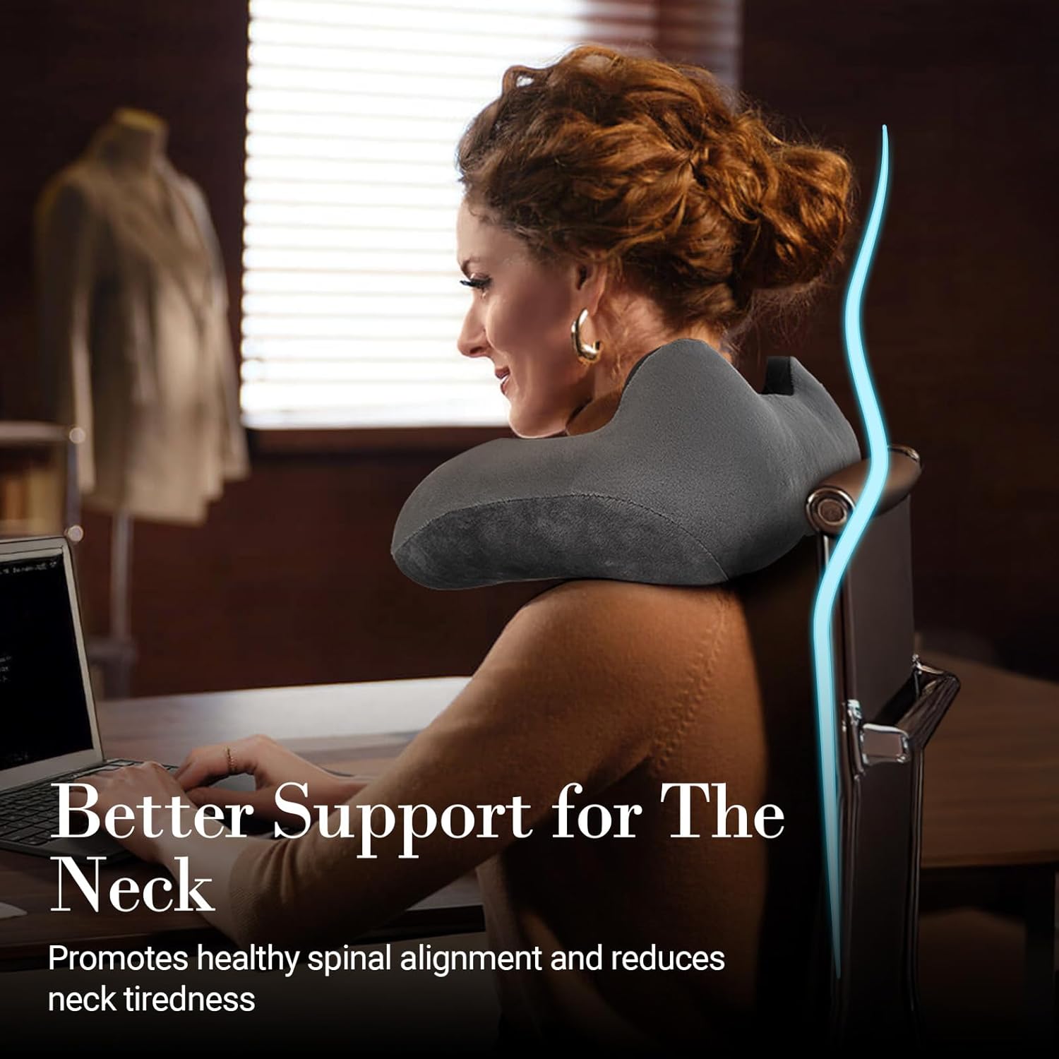 Neck Massager Pillow with Heat - FSA Eligible HSA [2025 Upgraded] - Portable Shiatsu Neck Massager for Pain Relief Deep Tissue - Heated Pillow for Travel, Office & Home, Idea for Her