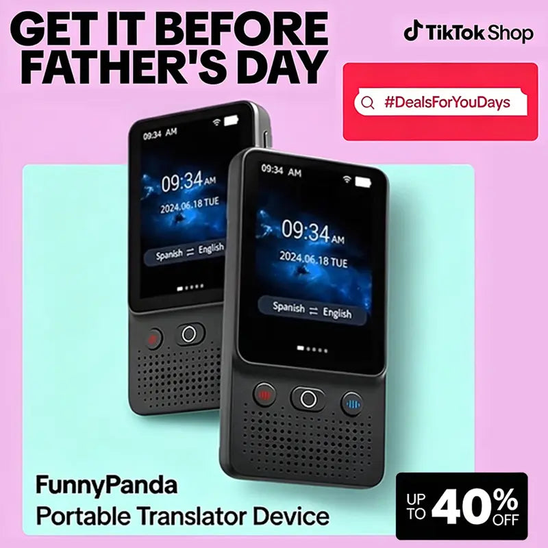 Portable Digital Language Translator Device - 138+ Languages WiFi Touchscreen Real-Time Translator