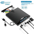7-in-1 USB 3.0 Type-C External CD DVD Drive for Laptop and Desktop