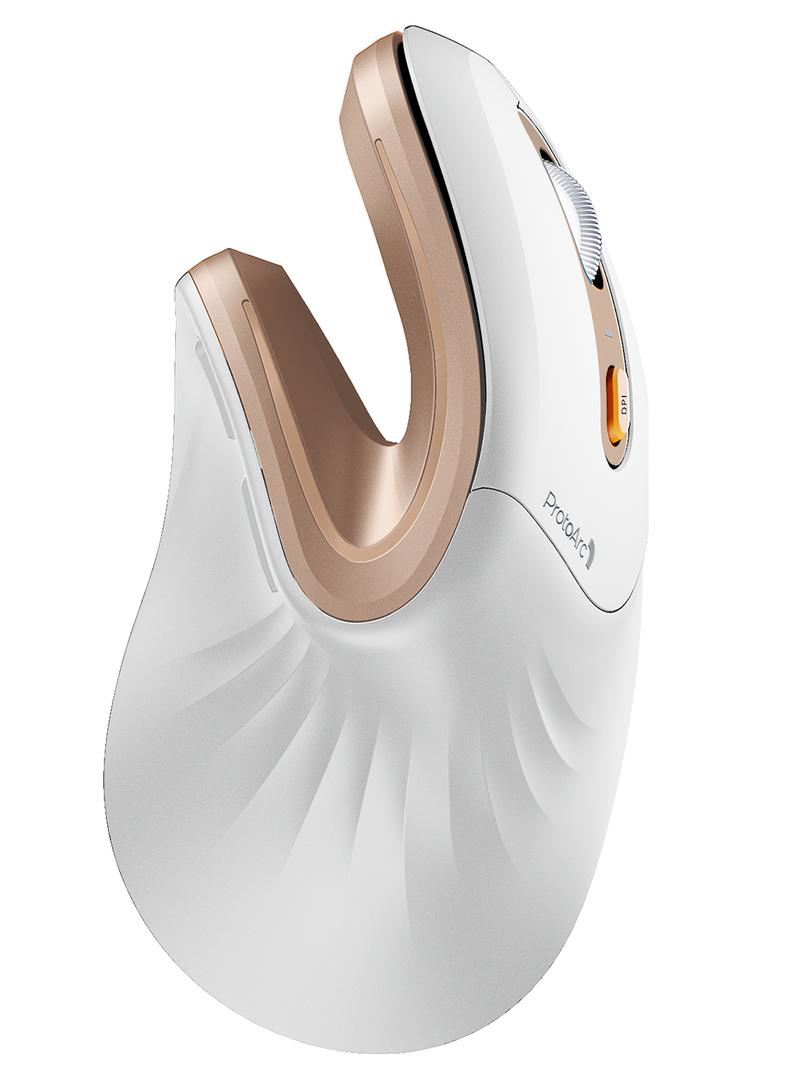 Ergonomic Bluetooth Vertical Mouse - Rechargeable Silent Wireless Mouse with 3 Multi-Device Connectivity