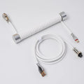 Coiled Aviator USB Cable - TPU+EVA Mesh, Spiral Structure for Mechanical Keyboards