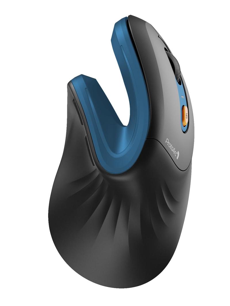 Ergonomic Bluetooth Vertical Mouse - Rechargeable Silent Wireless Mouse with 3 Multi-Device Connectivity