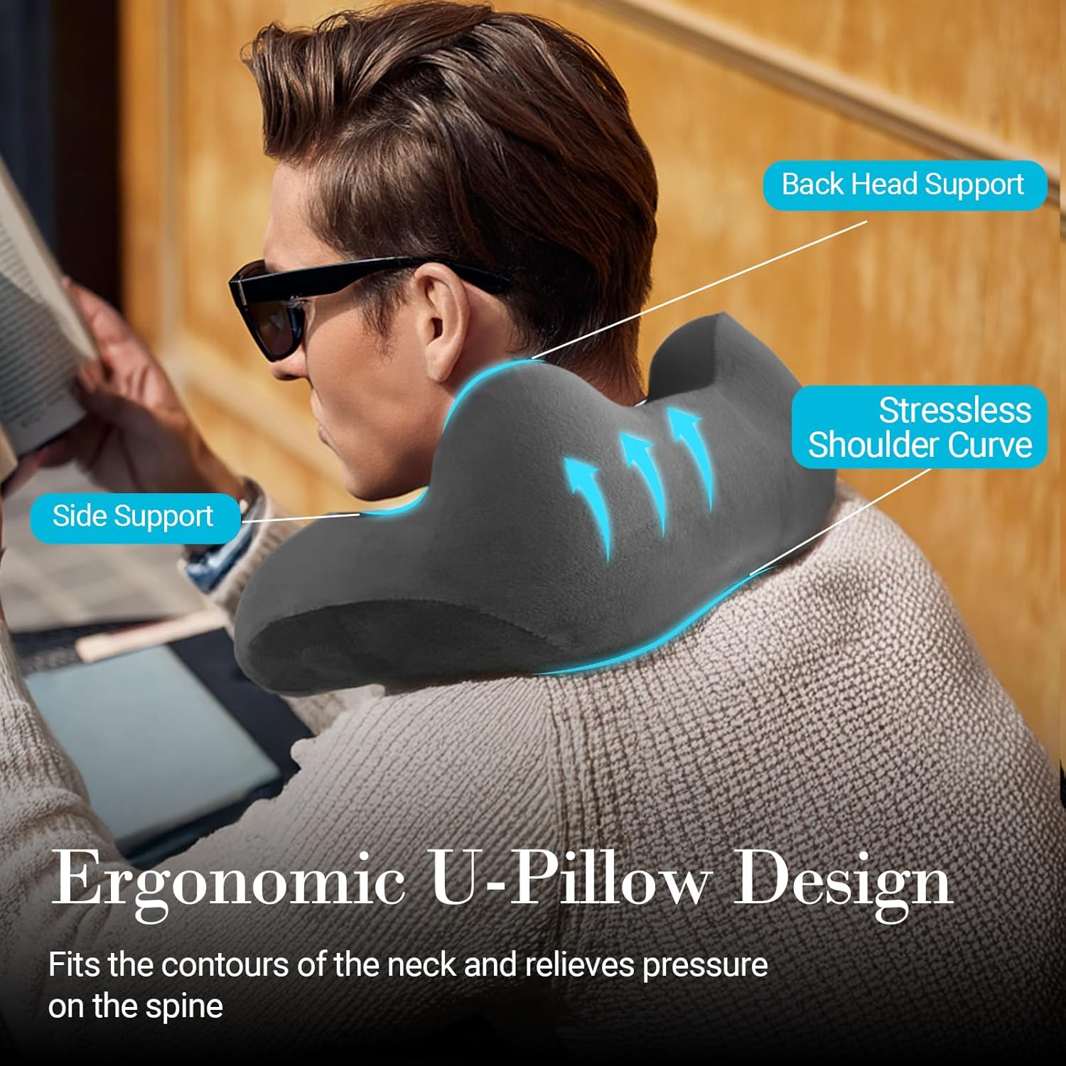Neck Massager Pillow with Heat - FSA Eligible HSA [2025 Upgraded] - Portable Shiatsu Neck Massager for Pain Relief Deep Tissue - Heated Pillow for Travel, Office & Home, Idea for Her