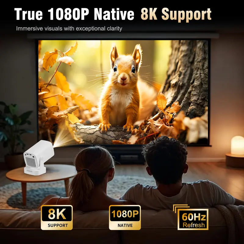 Auto Focus Native 1080P Projector, 330ANSI 8K Decode Smart Home Cinema with WiFi 6 & BT 5.4