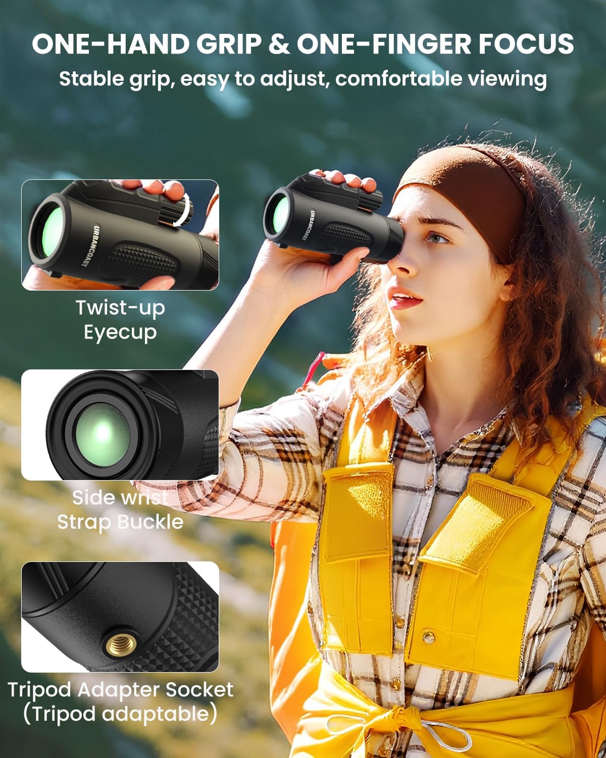8X32 Monocular Telescope for Adults High Powered – Waterproof, BAK4 Prism, FMC Lens, Compact Spotting Scope for Bird Watching, Hiking, Travel, Camping & Outdoor Exploration