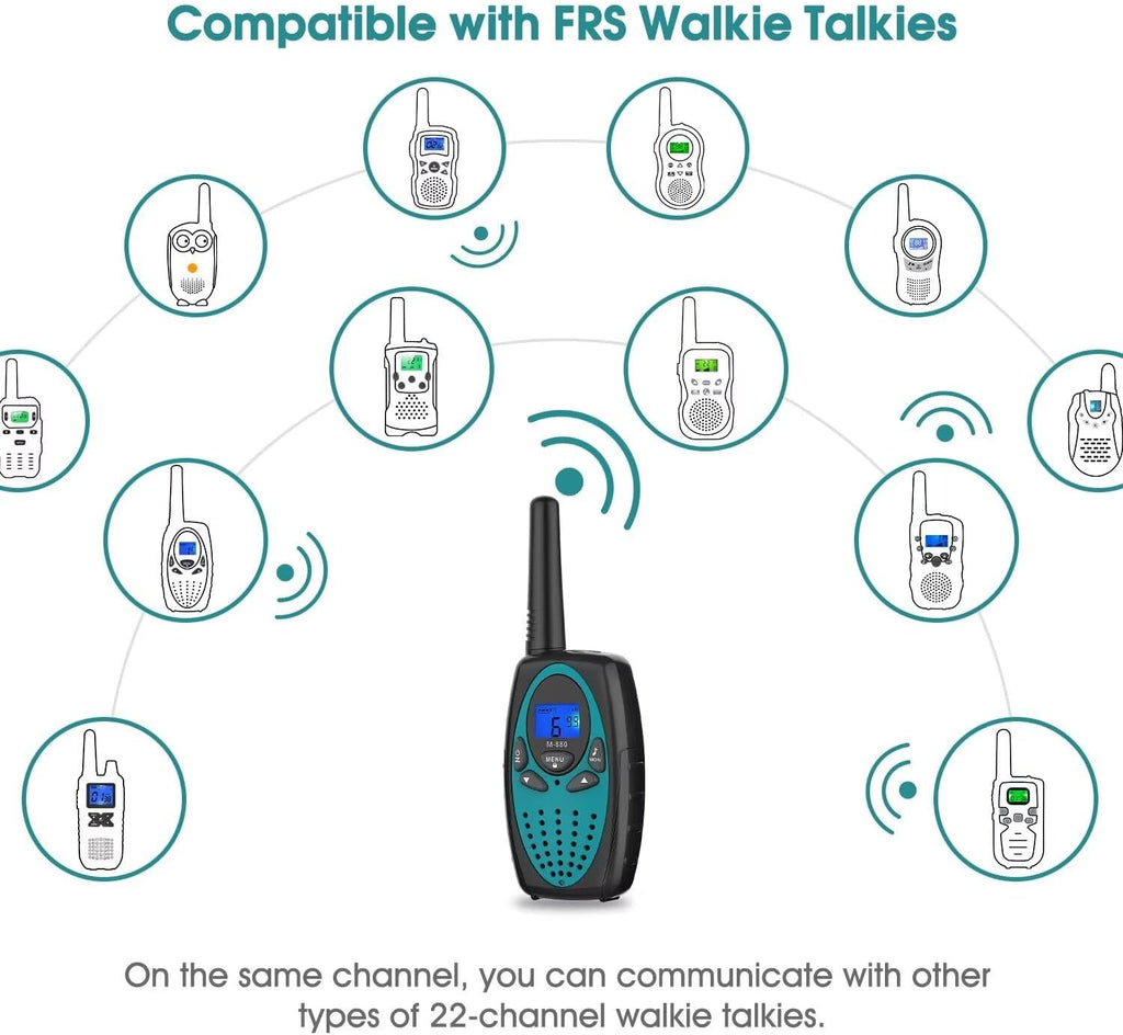 M880 Walkie Talkies for Adults (Blue 2 Pack)
