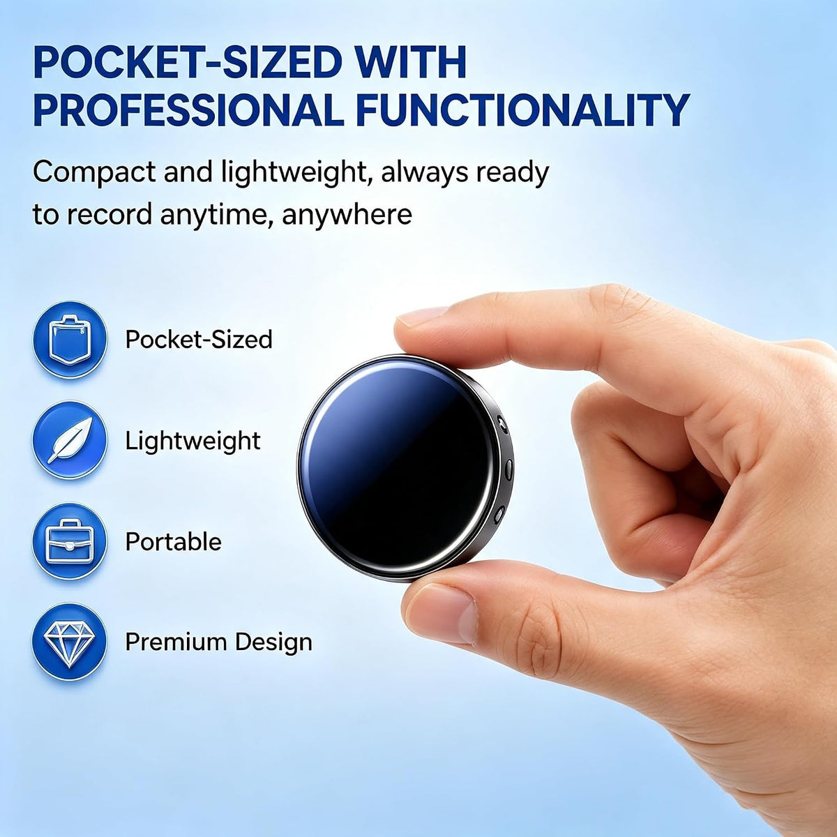 Ultra Magnetic Voice Recorder - Smart One-Touch Recording Device with HD Noise Reduction