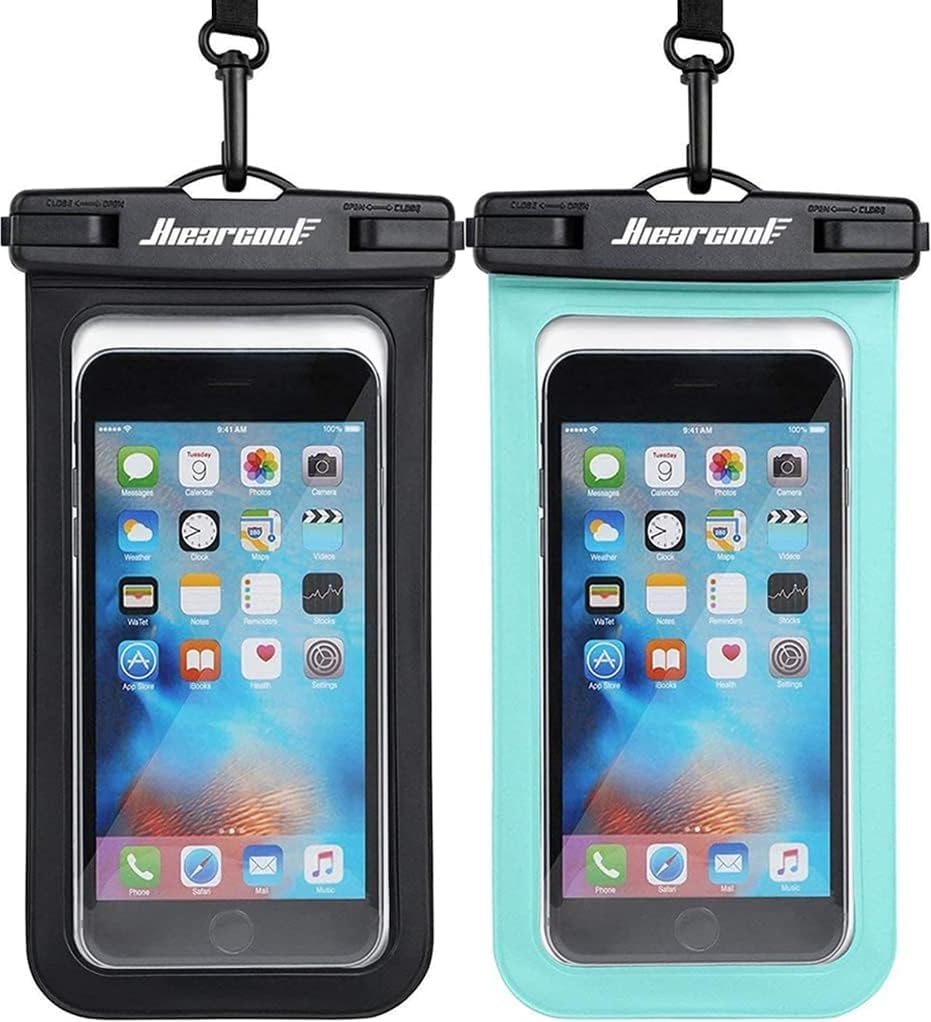 Hiearcool Waterproof Phone Pouch - IPX8 Cellphone Dry Bag for Beach & Swimming