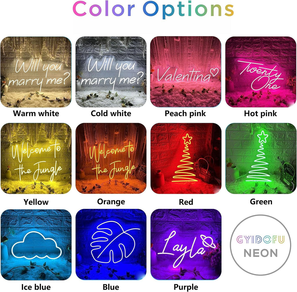LC Sign Custom Neon Sign, LED Name Signs Customizable for Wedding Events Prom, Personalized Led Neon Light Gifts for Bedroom Wall Decor, Office Coffee Bar Shop Business Signs