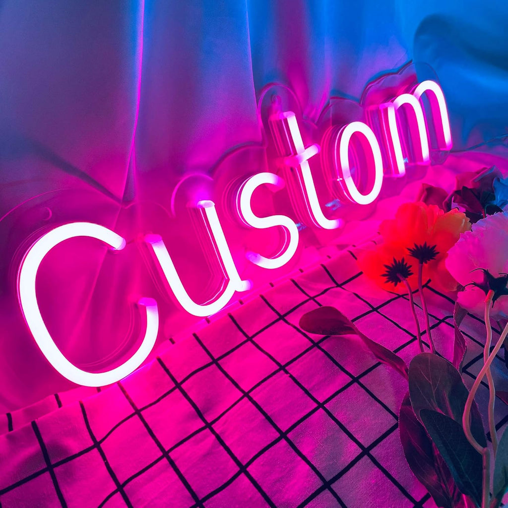 SELICOR Personalized Neon Signs Led Neon Signs Light for Bedroom Wedding Birthday Party Home Décor Custom Neon Sign Bar Store Logo Neon Sign (Optional 10" to 60")