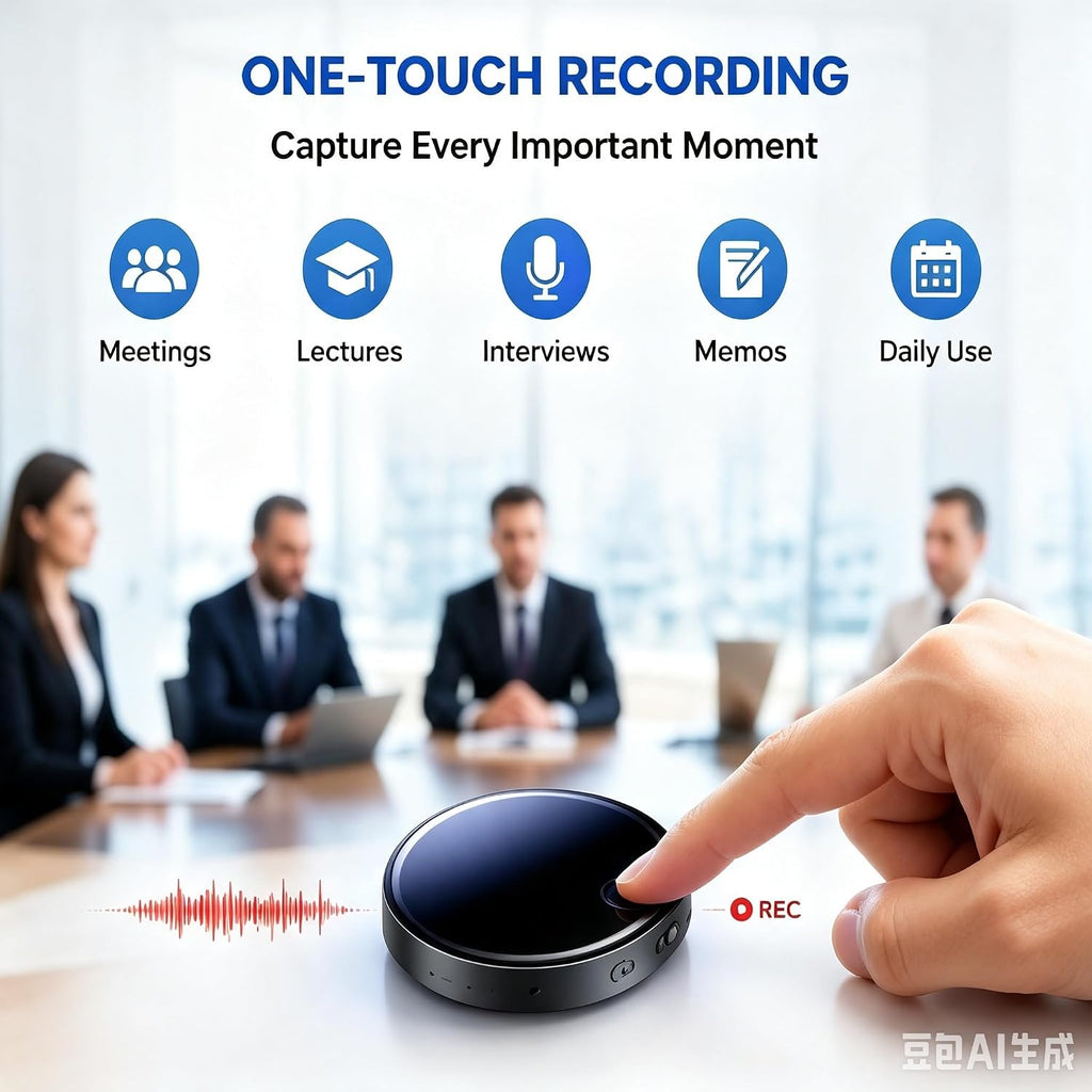 Ultra Magnetic Voice Recorder - Smart One-Touch Recording Device with HD Noise Reduction