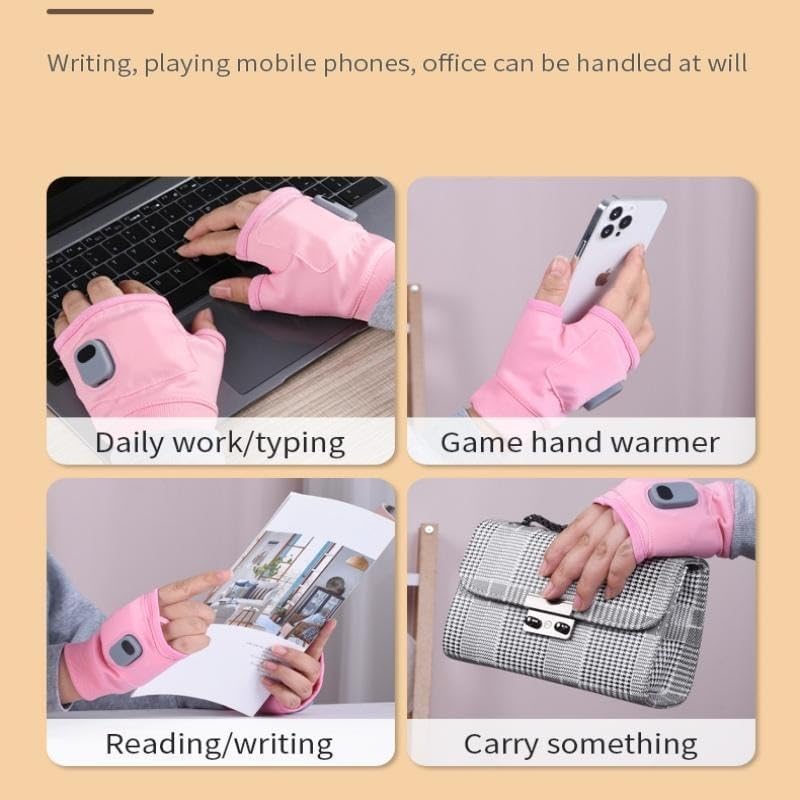Rechargeable Heated Gloves with Digital Display, 3 Heat Settings for Home & Outdoor Use