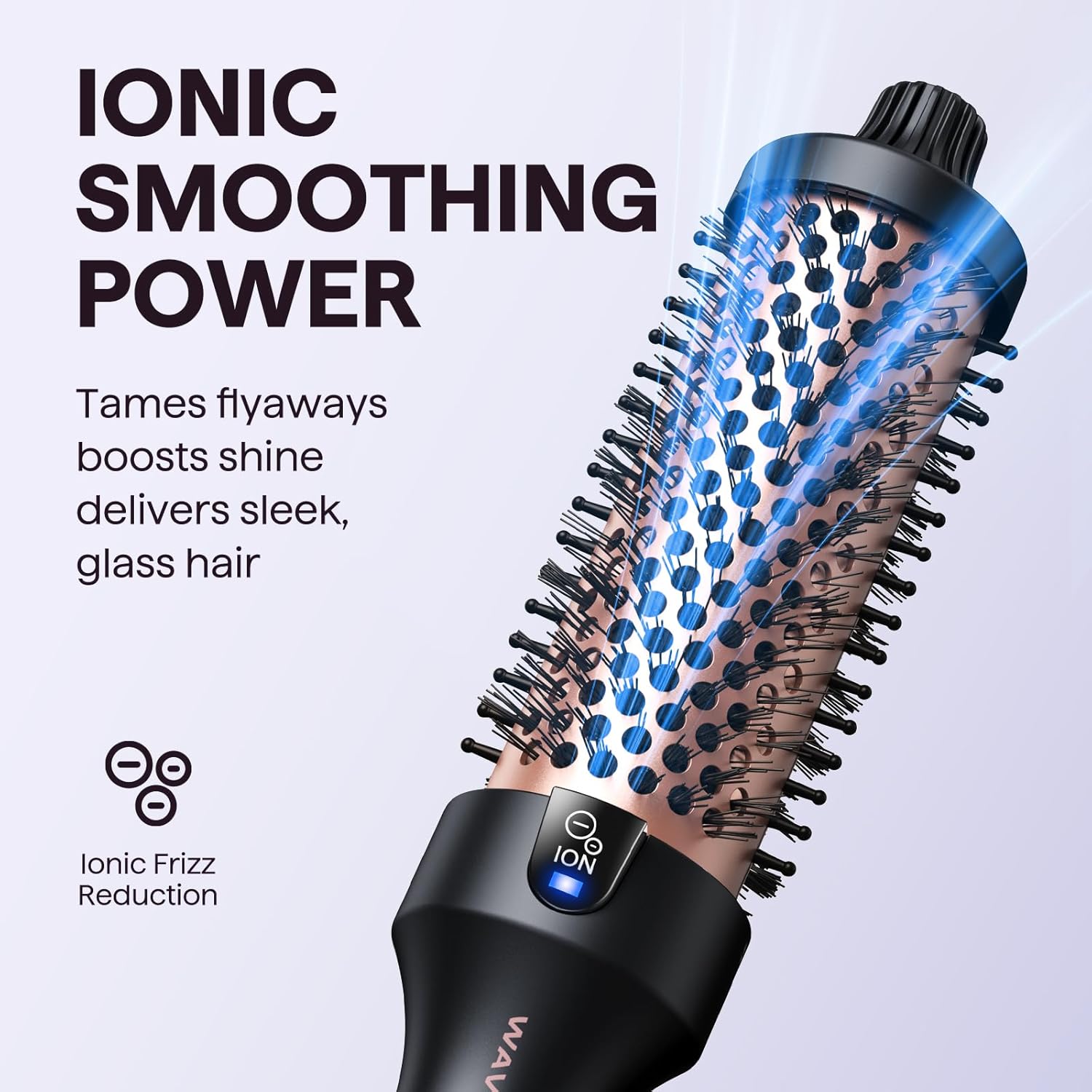 1.5 Inch Heated Round Brush with Ionic Technology, 5 Heat Settings for Blowout Look