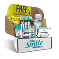 Complete Teeth Whitening Kit with Charcoal Oil Pulling, Dual-Chamber Mouthwash, Strips & Toothbrushes