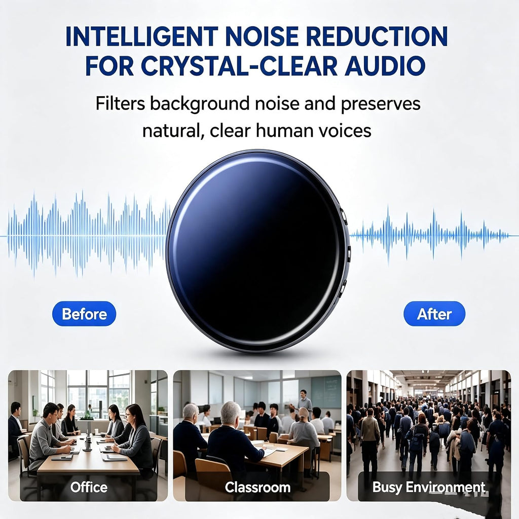 Ultra Magnetic Voice Recorder - Smart One-Touch Recording Device with HD Noise Reduction