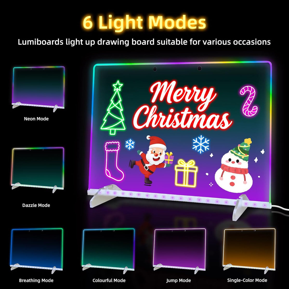 Panel Led Note Card LED Note Board with 7 Colors, Includes Adapter, 13
