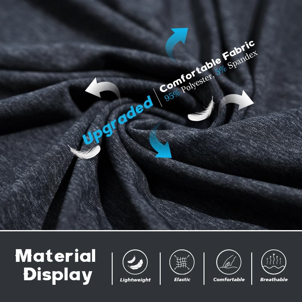 2PC Men's Athletic Hooded Shirts – Dry Fit Long Sleeve for Gym, Fishing & Sun Protection