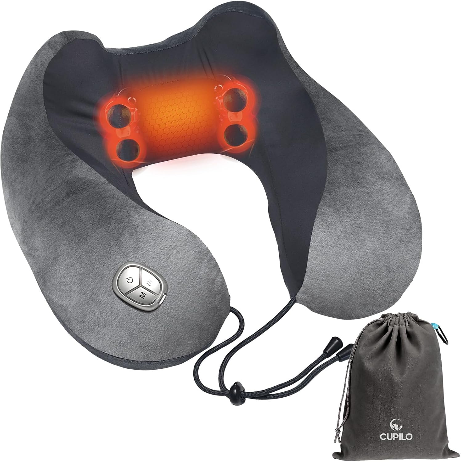 Neck Massager Pillow with Heat - FSA Eligible HSA [2025 Upgraded] - Portable Shiatsu Neck Massager for Pain Relief Deep Tissue - Heated Pillow for Travel, Office & Home, Idea for Her