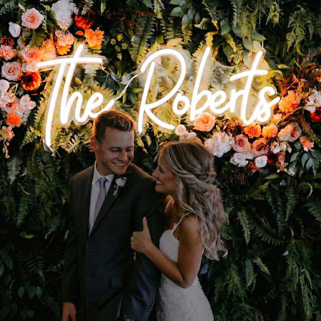 LC Sign Custom Neon Sign, LED Name Signs Customizable for Wedding Events Prom, Personalized Led Neon Light Gifts for Bedroom Wall Decor, Office Coffee Bar Shop Business Signs
