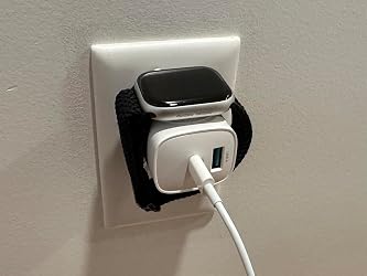 Watch charging on the compact block while a cable is connected
